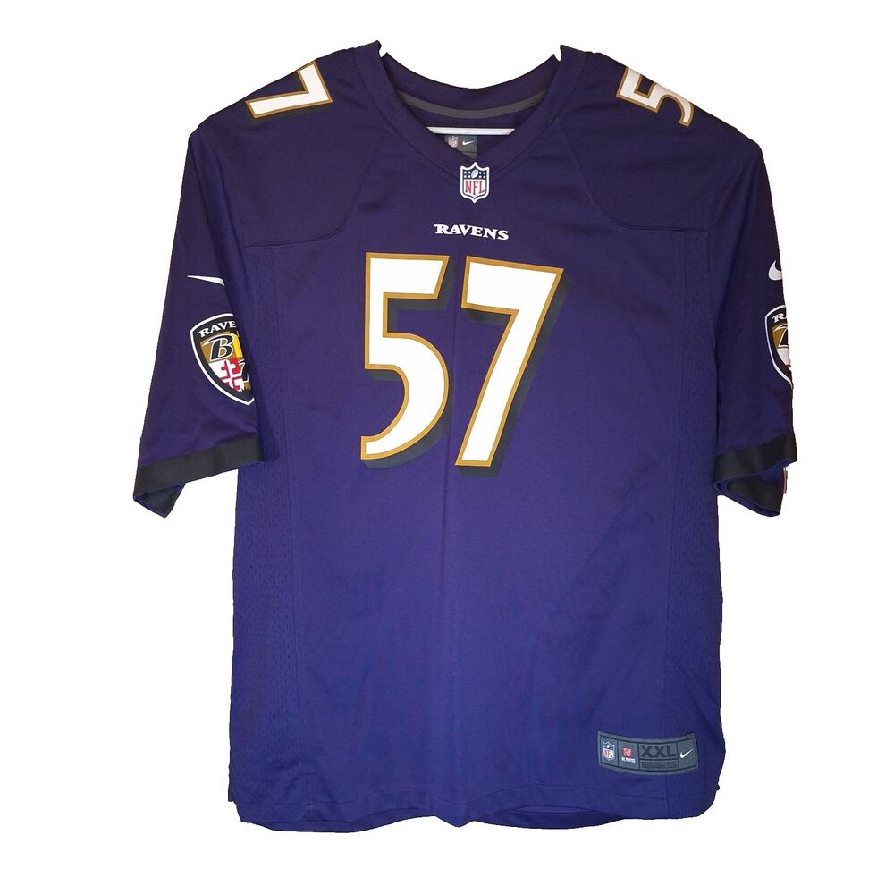NFL C.J.MOSLEY #57 BALTIMORE RAVENS Nike On Field Ravens Jersey XXL